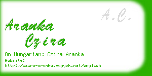 aranka czira business card